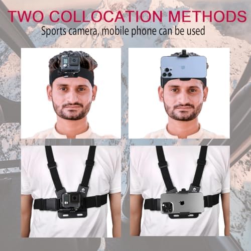 Adjustable Phone Chest Mount&Head Strap Kit,Quick-Release Harness for POV - Image 2