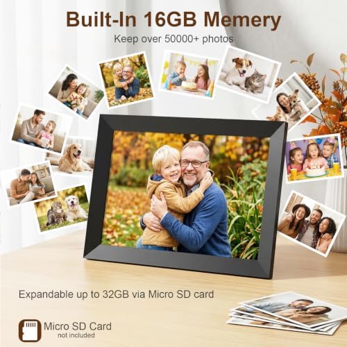 Frameo 10.1 Inch WiFi Digital Picture Frame, Digital Photo Frame with 1280x800 HD IPS Touch Screen, Auto-Rotate, Wall Mountable, Easy Setup to Share Moments Instantly via Frameo App, Gifts for Mom - Image 6