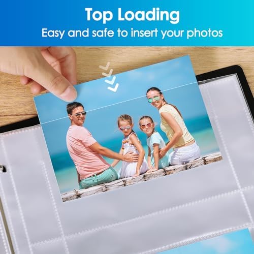 MaxGear 120 Pack 4x6 Photo Sleeves for 3 Ring Binder (480 Picture),2 Pocket - Image 6
