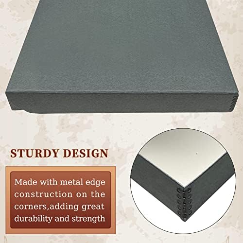 Golden State Art, Clamshell Archival Folio Storage Box 13x19, Gray - Image 5