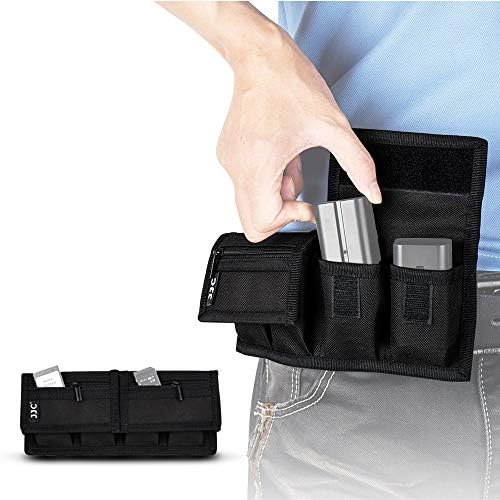 JJC Camera Battery Case Holder, Storage Pouch for 4 x NP-FW50 LP-E17 LP-E6 by JJC