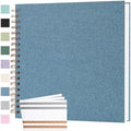 Scrapbook Photo Album 10x10 Inches 80 Pages Linen Cover Blue by Bonyomor