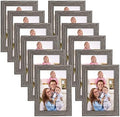 Giftgarden 4x6 Picture Frame Distressed Grey, 4 by 6 Rustic Wood-grain Gray Photo Frames Bulk for Wall or Tabletop, 12 Pack by Giftgarden
