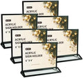 6 Pack Picture Frames 4x6" Horizontal Menu Holders for Restaurant, Double-Sided Acrylic Sign Holders for Wedding Table Numbers, Christmas Photo Frames Flyer Holder Display Stand for Office, Party by Pansyling