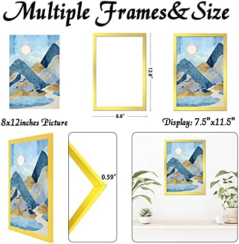 Gold 8x12 Picture Frame, Lightweight Sturdy Gallery Wall Decor - Image 3