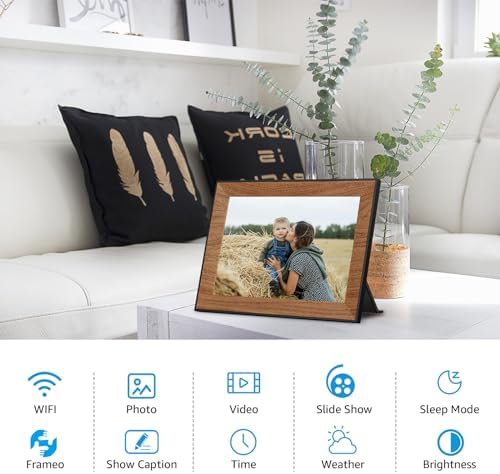 Frameo Digital Picture Frame,WiFi Digital Photo Frame with 10.1 Inch 1280x800 IPS Touchscreen,Auto-roating,Share Picture to Electronic Picture Frame Via Frameo App,Perfect Mother's Gift - Image 5