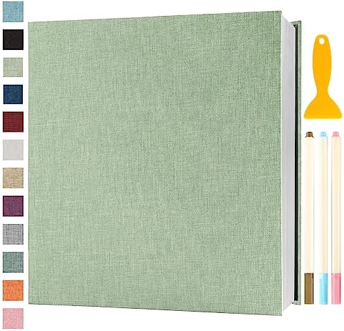Photo Album Self Adhesive Pages 13.2x12.8 Scrapbook GrassGreen 120 Pages by Semfalbuums