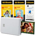 Kodak Step Instant Smartphone Photo Printer - 75 Sheets Bundle - Portable Mini Color Wireless Mobile Printer - Zink 2x3” Sticky-Back Photos - Bluetooth Compatible with Smart Devices - Fun App -White by Unknown