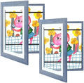2 Pack 10x12.5 Front-Opening Kids Artwork Frames Changeable (Navy Blue) by GoldenStateArt