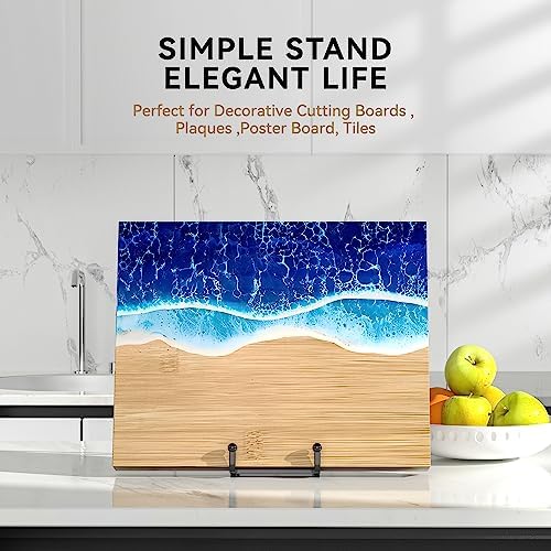 IPAME 3 Pack10 Inch Large Plate Stands/Holder for Display, Metal Small Easels Picture Stand for Book, Platter, Plaque, Photo Frame, Table top Art - Image 7