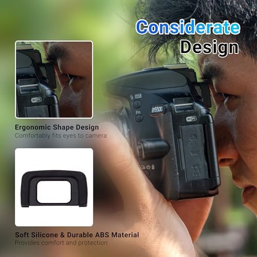 JJC 2-Pack DK-25 Eyecup Eyepiece Viewfinder for Nikon D5600 D5500 D3200 - Image 3