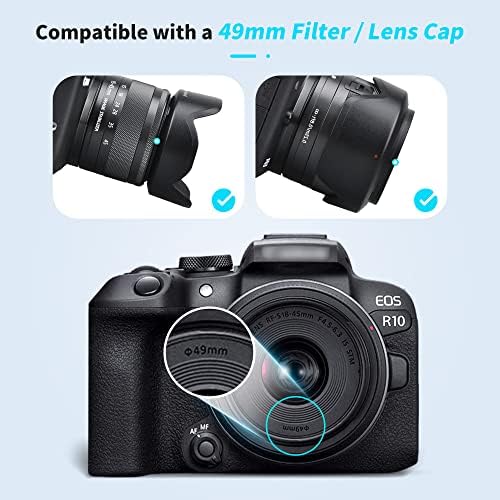 JJC Camera Lens Hood for Canon EF-M 15-45mm & RF-S 18-45mm, Replaces EW-53 - Image 5