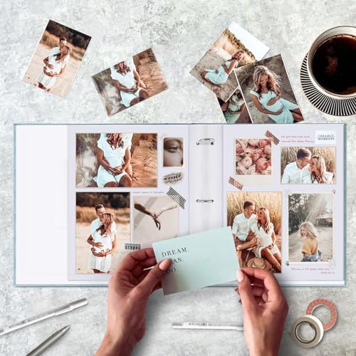 1DOT2 8.5x11 Inch 3 Ring DIY Scrapbook Photo Album, Cyan Blue - Image 7