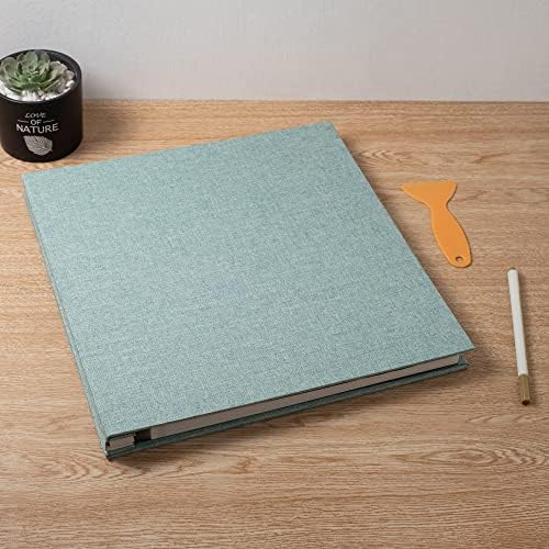 Large Photo Album Self Adhesive Scrapbook Album for 4×6 5×7 8×10 Pictures DIY Magnetic Linen Cover Album 40 Pages for Family Wedding Gifts with Metal Pen and Plastic Board - Image 6