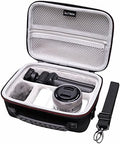Camera Case Compatible with Sony Alpha ZV-E10 / ZV-1F / ZV-1 / ZV-1 II Vlog Camera with Shoulder Strap by LTGEM, Fits Vlogger Accessory Kit Tripod and Microphone, Black+Gray by LTGEM