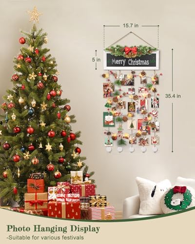 Bikoney Hanging Picture Frame Collage with Blackboard - White - Image 5