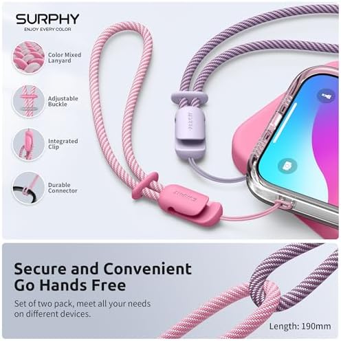 SURPHY 2 Pack Phone Lanyard, Phone Wrist Strap for Case, Camera Wrist Strap - Image 3