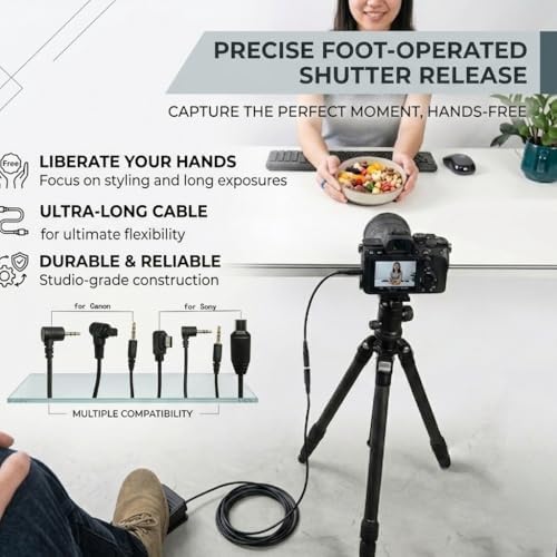 Metal Pedal Shutter Release 5M for Canon/Fujifilm,Soccer Sports & Portrait - Image 3