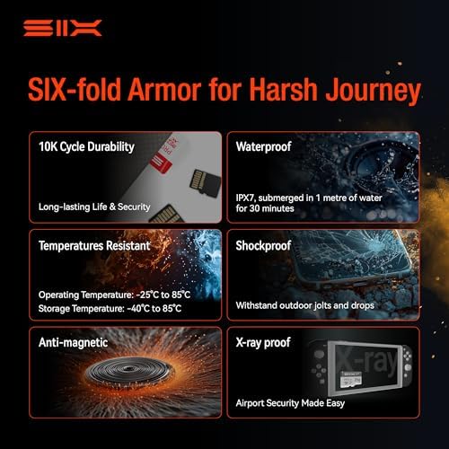 SIX M100 256GB Micro SD Card Read Up to 100MB/s - A1, U3, V30 Support 4K UHD microSDXC Memory Card 256GB with Adapter for Android Phones, Tablets, Dash Cams, Action Cameras, Drones, Gaming Consoles - Image 5