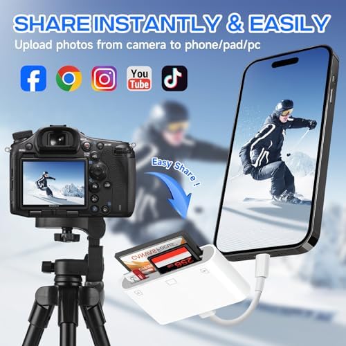 3-in-1 SD/TF/CF USBC Card Reader, Type C Digital Camera Adapter - Image 4