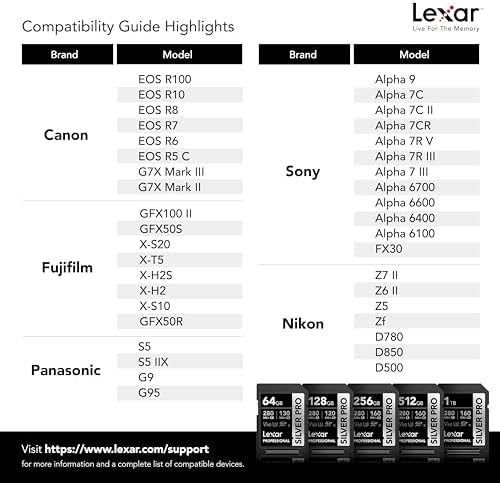 Lexar 256GB 2-Pack Silver PRO SD Card, 280MB/s Read, 4K, V60, U3, UHS-II - Image 6