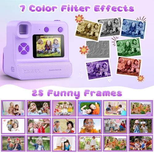 Kids Camera Instant Print, Christmas Birthday Gifts for Girl Boys Kids 3-12 - Image 4