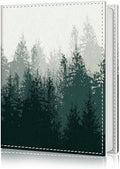 Photo Album 4x6, 56 Pockets Small Picture Book Foggy Forest Trees by Lebrocoli