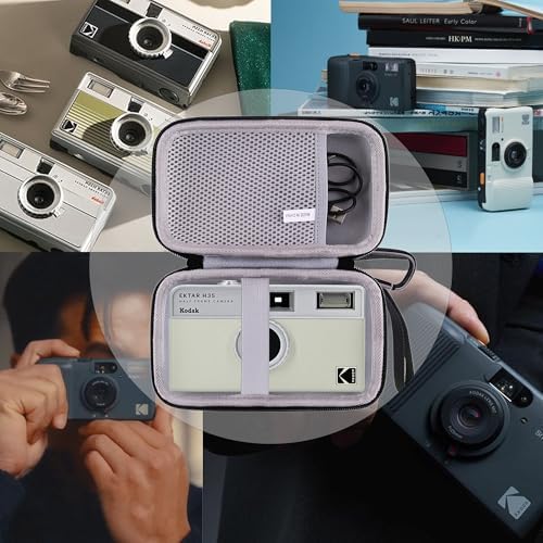 Hard EVA Carrying Storage Case Compatible with KODAK Snapic A1 35mm Film Camera/EKTAR H35N Half Frame Film Camera Protective Travel storage box (grey) - Image 6