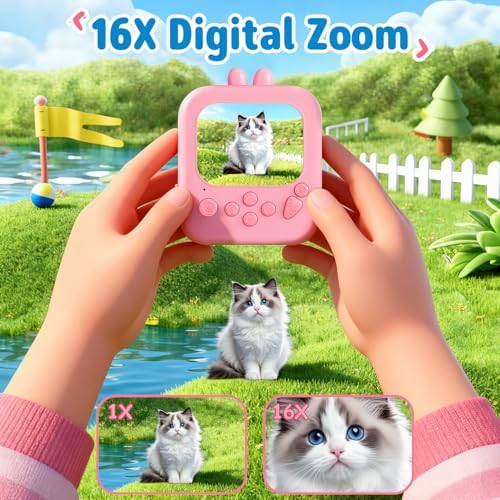 Kids Camera Instant Print: Gleeglee 1080P Camera for Kids, Pink Rabbit - Image 6