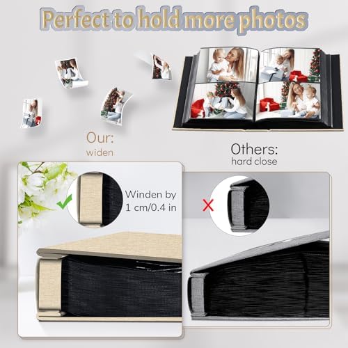 Popotop 4x6 Photo Album 1000 Pictures, Linen Hardcover, Reinforced Spine - Image 4