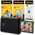 Kodak Step Instant Smartphone Photo Printer - 75 Sheets Bundle - Portable Mini Color Wireless Mobile Printer - Zink 2x3” Sticky-Back Photos - Bluetooth Compatible with Smart Devices - Fun App -Black by Unknown