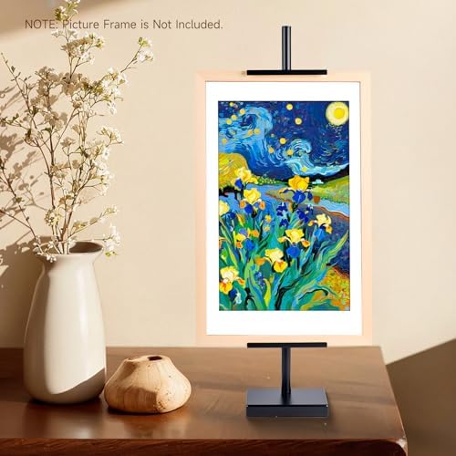 Adjustable Tabletop Easel Stand for Picture Frames up to 29" H - Metal Frame Holder Stand for Sign, Artwork, Canvas Display - Compact Black Small Easel Stands for Home Office Galleries (Black) - Image 2