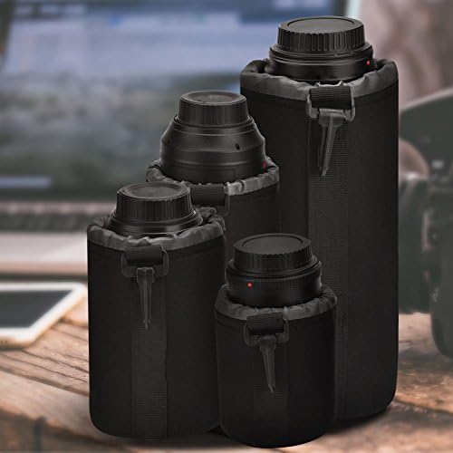 ZJchao Camera Lens Storage Bag Protective Case Shockproof Pouch 4pcs Set for DSLR Photography Enthusiasts - Image 2