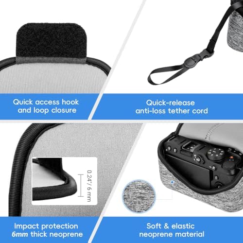 Neoprene Camera Case for Fuji X-T30 III+16-50mm A6400+18-55mm Lens - Image 2