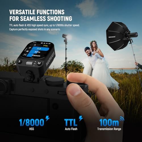 NEEWER QZ-F TTL Wireless Flash Trigger Transmitter Compatible with Fujifilm Cameras, 1/8000s HSS Switch, 1000mAh Battery, OLED Touchscreen for 2.4G Q System Z3 Z2PRO Z2II Z2 Z880 Q6 Q4 Q300 Q200 - Image 5