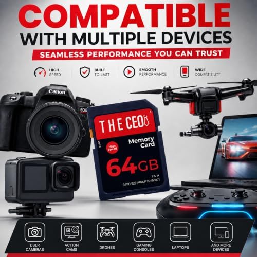 THE CEO SD Card for Camera 32GB Class 10 UHS-I Memory Card Compatible - Image 3
