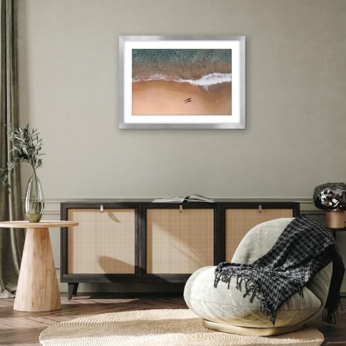 Americanflat 20x28 Poster Frame - Matted to 16x24 - Silver - Image 6