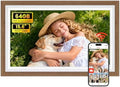 64GB Frameo 15.6" Digital Picture Frame Large 1920 x 1080 IPS FHD Touch Screen WiFi Electronic Photo Frames Share Moments Instantly Anywhere Best Gifts for Parents and Grandparents Solid Walnut by BIGASUO