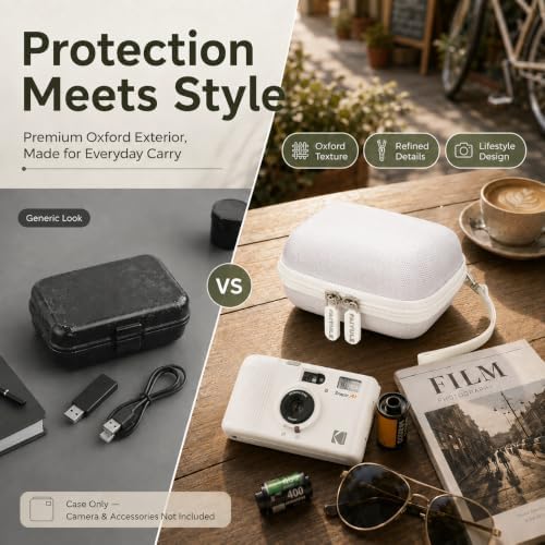 Case for KODAK Snapic A1 35mm Film Camera, Protective Travel Bag (White) - Image 5
