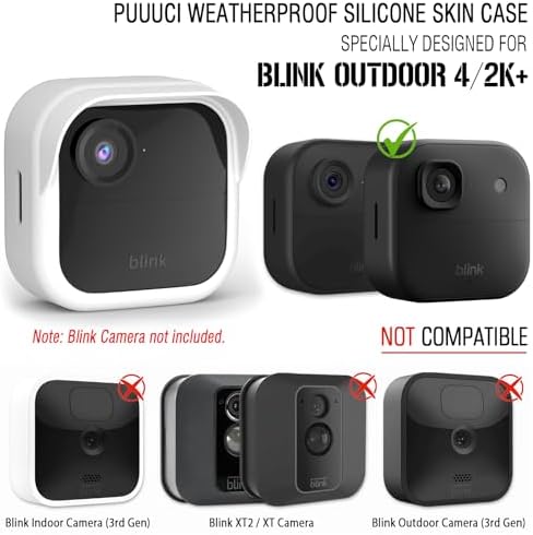 Silicone Skin Case/Cover for Blink Outdoor 4 (4th Gen)/2K+ - Weatherproof Silicone Case with Brim for Full Camera Protection, Blink Outdoor 4/2K Smart Security Camera Accessories (White, 1 Pack) - Image 2