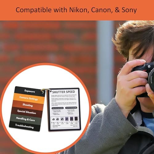 DSLR Camera Photography Cheat Sheet Cards - Photography Accessories for Canon, Nikon, Sony - Quick Reference Flashcards for Photographers - Exposure, Settings, Troubleshooting Guides & Tips - 4” x 3” - Image 5