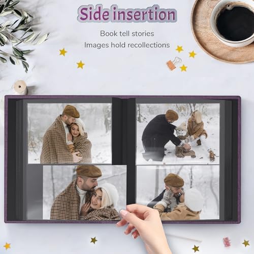 Popotop 4x6 Photo Album 200 Pictures, Linen Hardcover, Reinforced Spine - Image 5