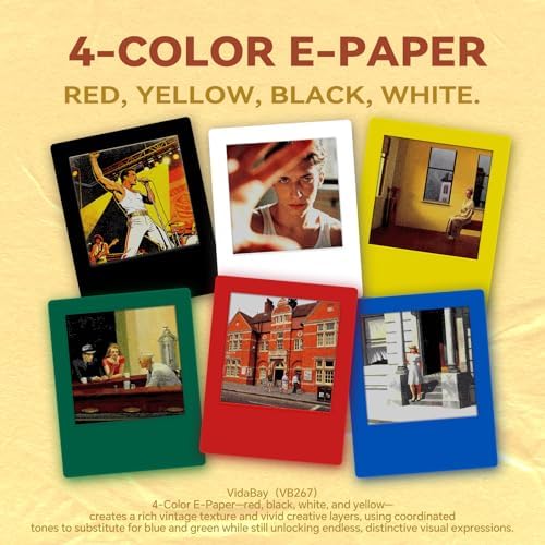E-Paper Fridge Magnet Classic Plus, Battery Free E-Ink Photo Display, Wireless NFC Smart Frame, Phone Control Acrylic Memo Board Home Travel Party Gift, Compatible iPhone13&Newer(Yellow) - Image 5