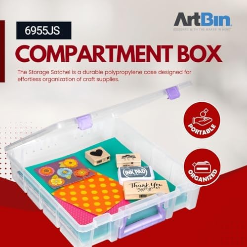 ArtBin Essentials 12 x 12 One-Compartment Craft Box, Clear - Image 3