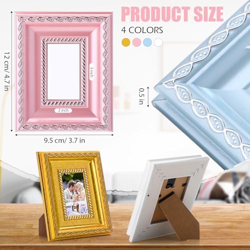 12 Pcs 2 x 3 Inch Small Colorful Picture Frames Bulk Vintage - Image 3