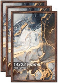 Fxojyvo 14x22 Picture Frame Set of 3 Brown Engineered Wood Wall Hanging by Fxojyvo