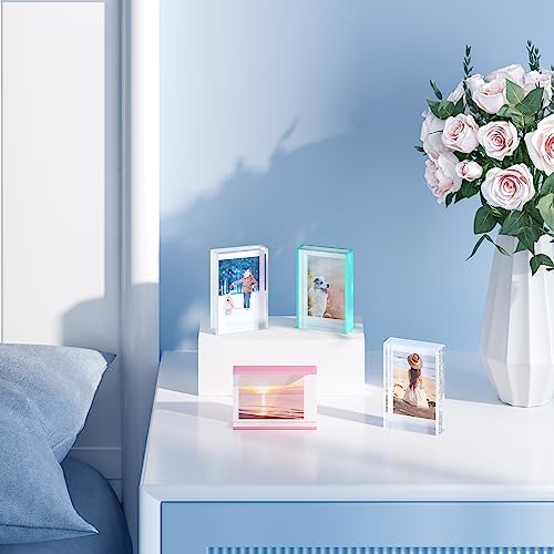 Instax Mini Acrylic Photo Frames, 2x3 Polaroid Picture Frame for Instax Mini EVO/LiPlay/Link Printer & Cameras Film, Cute Small Tabletop Picture Frame, Instant Photos Holder for Home Decor (3 Pack) - Image 4