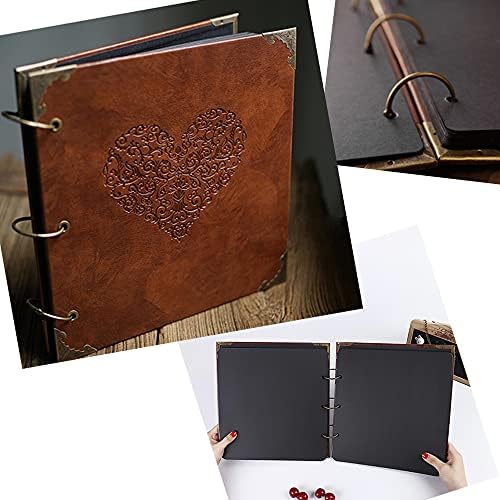 10 Sheets Double Sided 9.84 x 10.24 inch Refill Pages - Acid Free Additional Thick Craft Paper Cardboard for All Series ADVcer 10x10 Three-Ring Loose-Leaf Binder Photo Album Scrapbook (Black) - Image 4