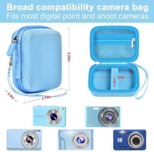 ALKOO Digital Camera Case for CAMKORY, Camera Pouch for KODAK Pixpro -Blue - Image 3