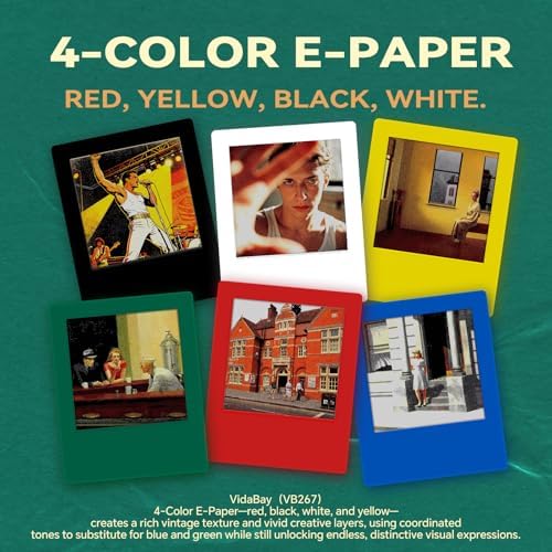 E-Paper Fridge Magnet Classic Plus, E-Ink Battery-Free Instant Photo Style Display, Wireless NFC Picture Frame, Phone-Controlled Acrylic Memo Board for Party/Travel/Home & Gifts, Compatible iPhone 13 and Newer (Green) - Image 5